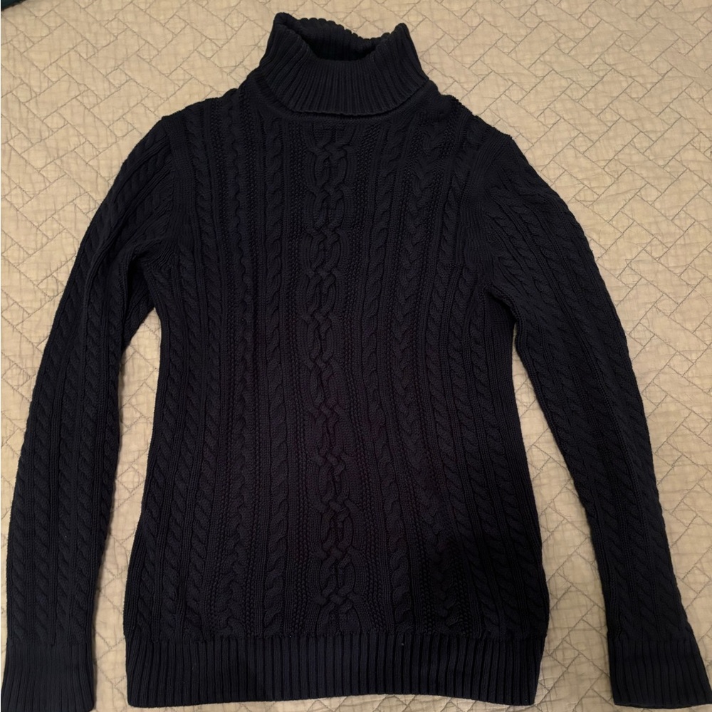 Navy Blue Amazon essentials Women’s Turtleneck Sweater Size Small